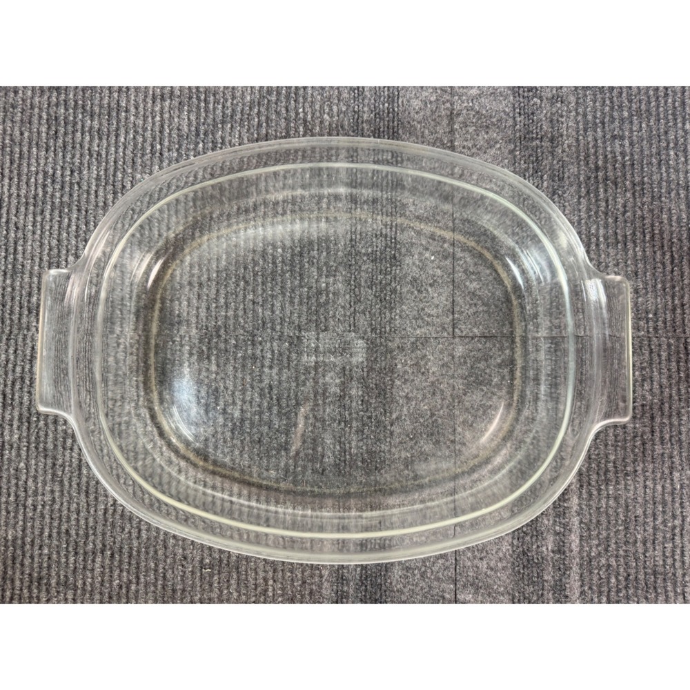 Vintage Pyrex 4 Quart Clear Glass Oval Casserole Baking Dish 15.5" x 10.5" 4L